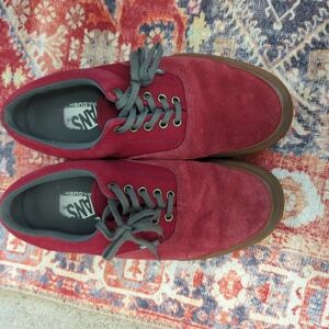Vans Men's Red Suede Shoes